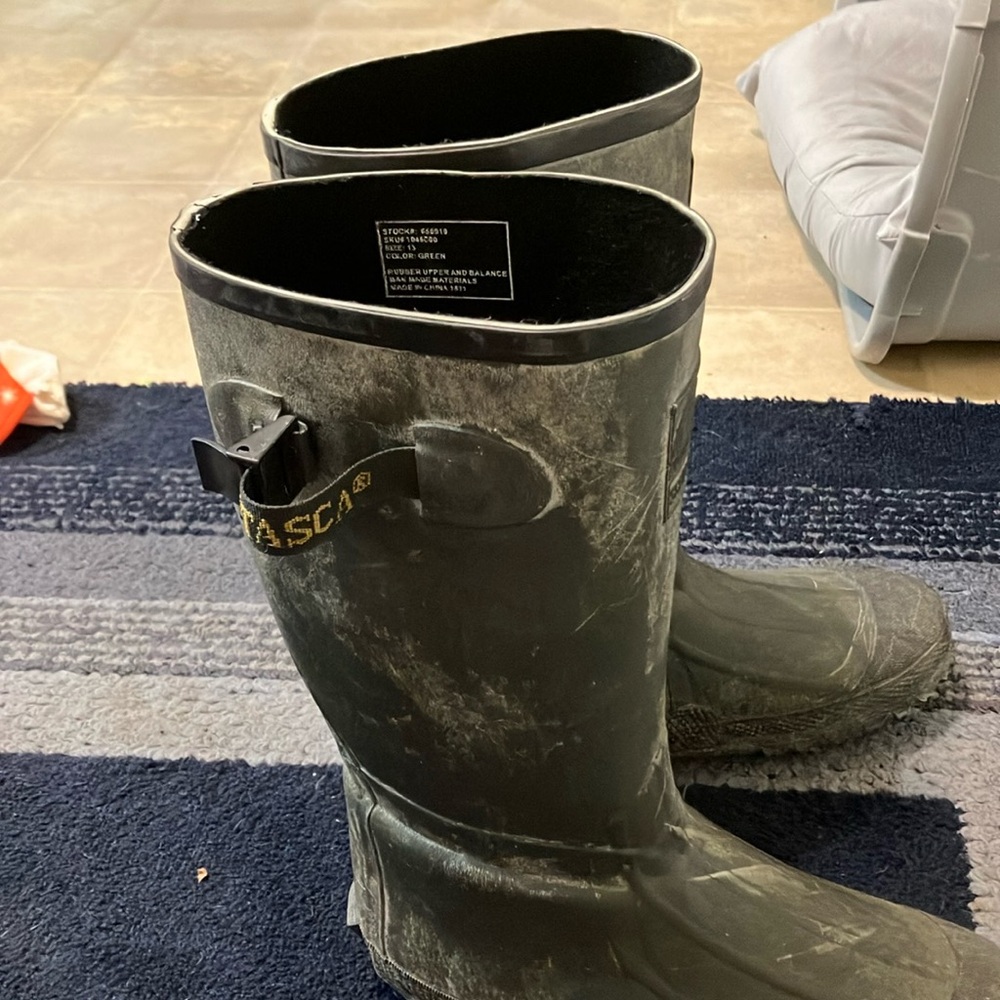Itasca Black Tall Rain Boots with Elegant Accents